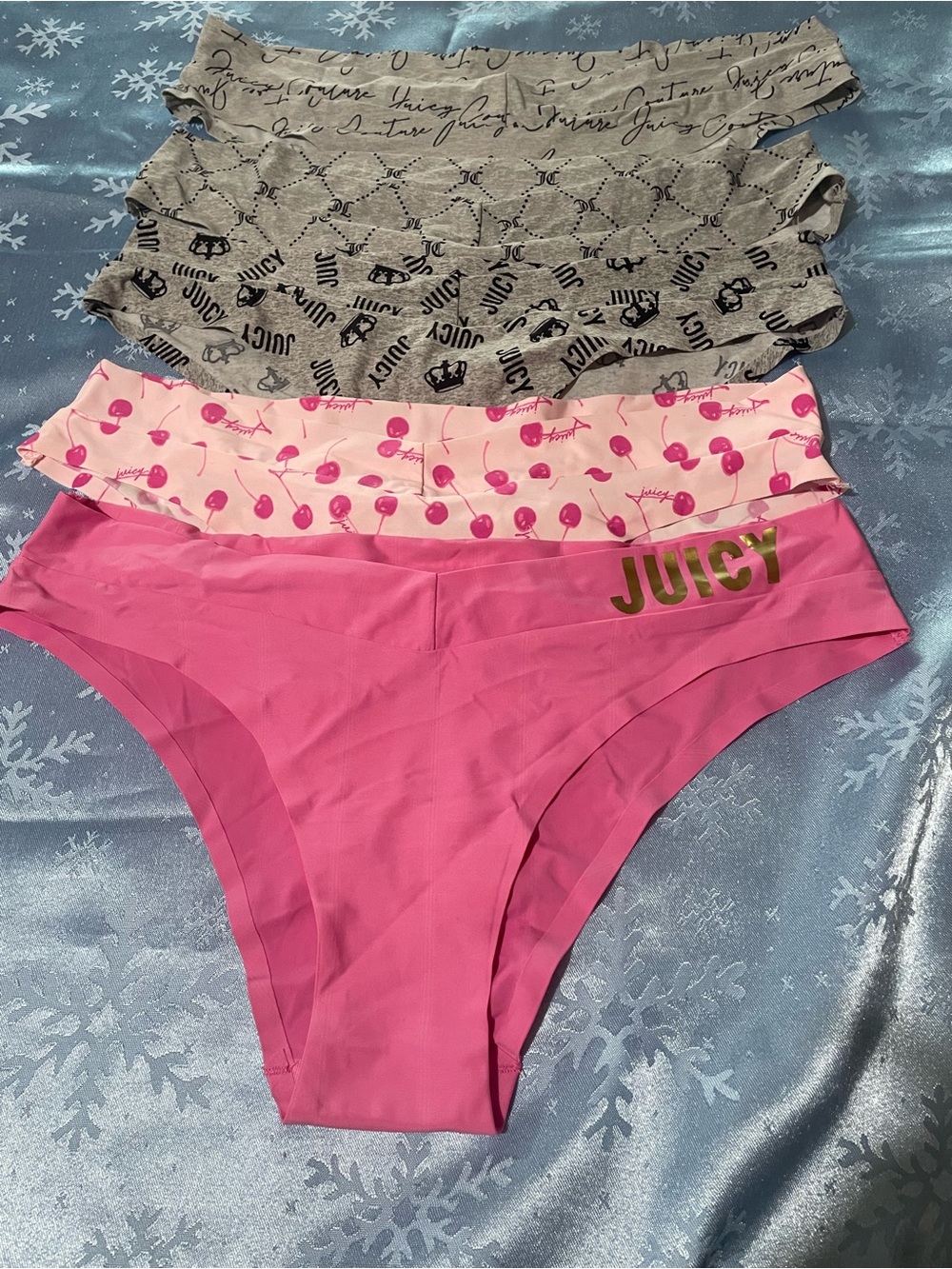 Juicy Couture seamless women’s ' Pink & Gray Bikini underwear 5 pack multicolor